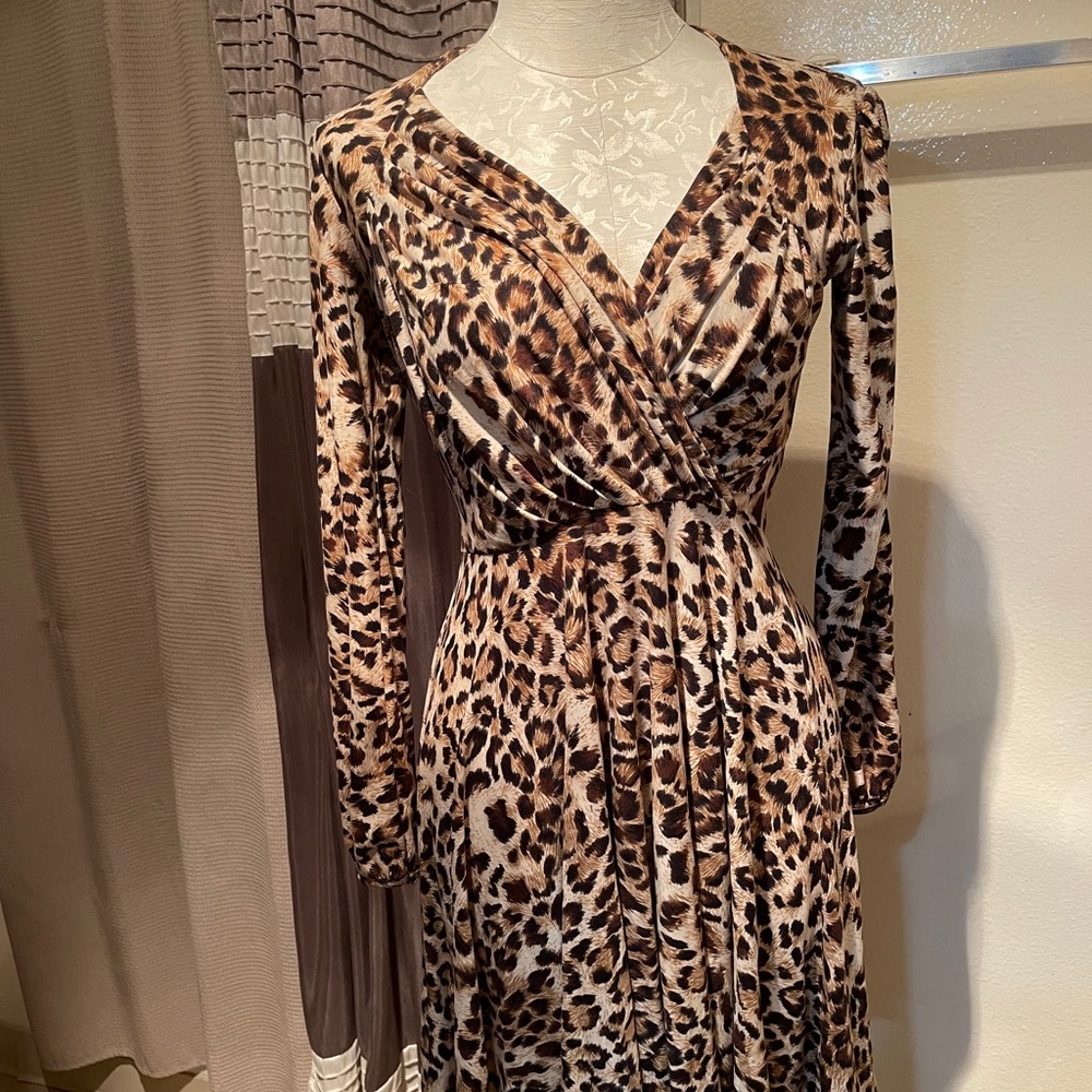 Leopard dress size small/medium as brand new